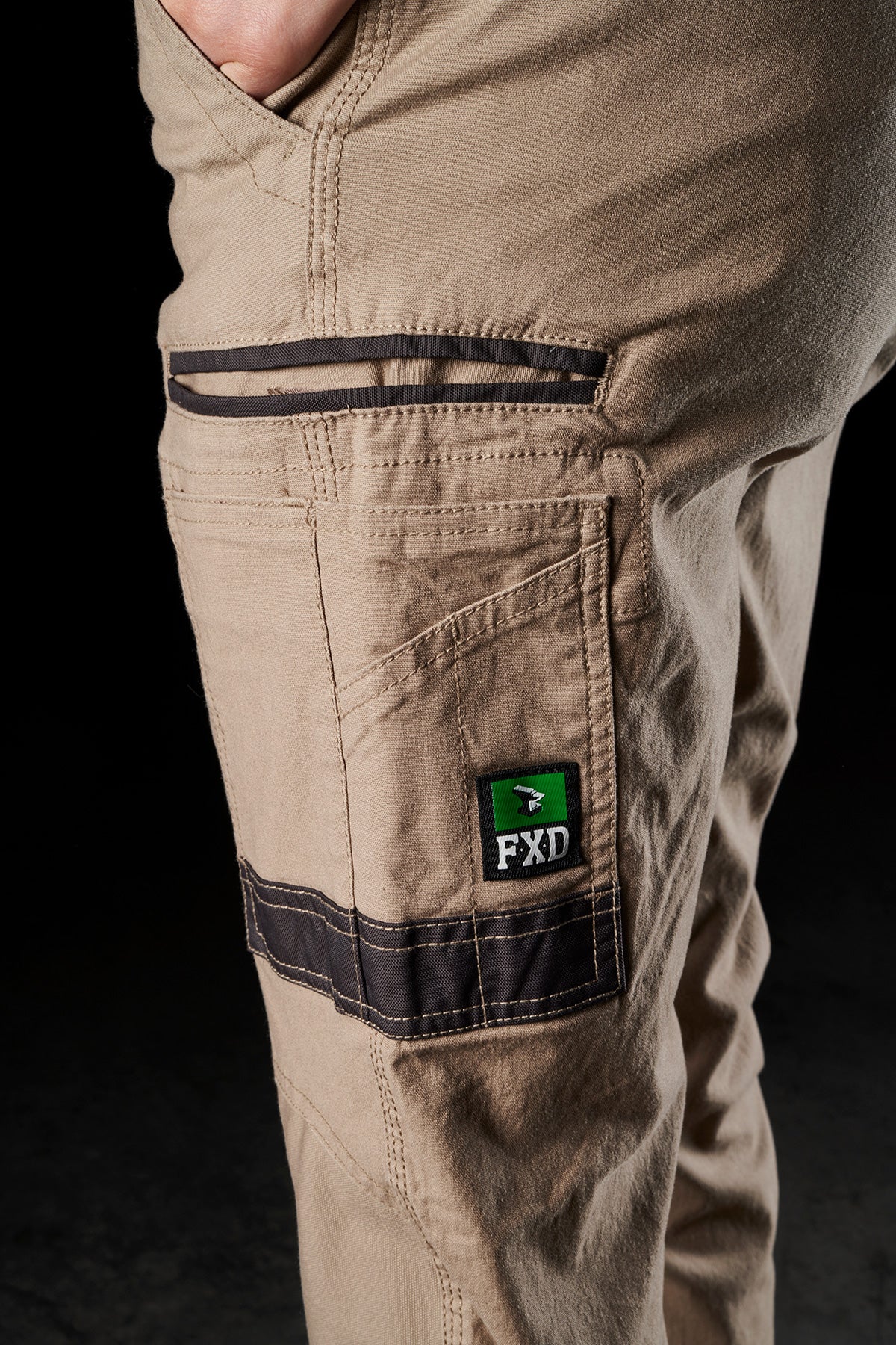 FXD WP-3W Ladies Stretch Work Pants (FX11906200). Khaki. Size 14 - LOD  Workwear